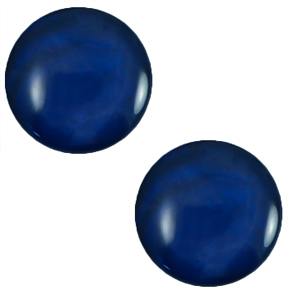 12 mm classic Polaris Elements cabochon Mosso shiny Navy blue