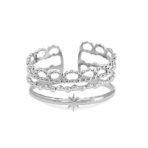 Ringen van Stainless steel Roestvrij staal (RVS) Zilver