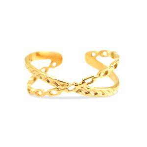 Ringen van Stainless steel Roestvrij staal (RVS) Goud