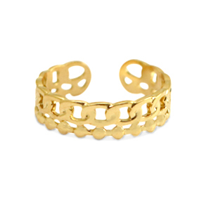 Ringen van Stainless steel Roestvrij staal (RVS) Goud