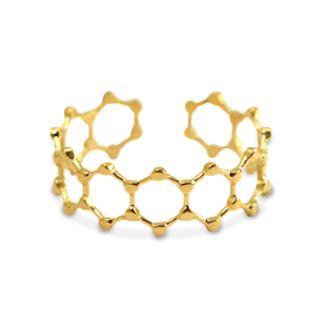 Ringen van Stainless steel Roestvrij staal (RVS) Goud