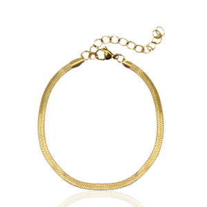 Armbanden van Stainless steel Roestvrij staal (RVS) snake Goud