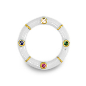 TQ metaal brass bedels tussenstuk zirkonia Gold-white