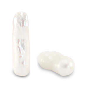 BQ Zoetwater parels irregular high luster Natural white