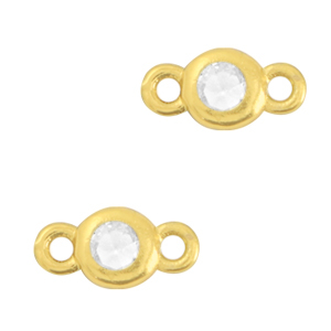 Crystal glas tussenstukken 3mm Crystal-gold