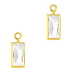 Hanger van crystal glas rectangle Crystal-gold