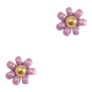 Miyuki bloemen kralen 8mm Purple-gold