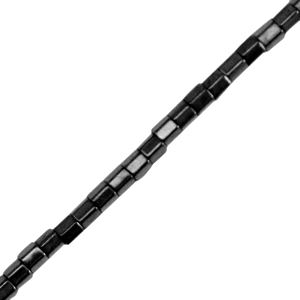 Kralen van hematite tube 2mm Black