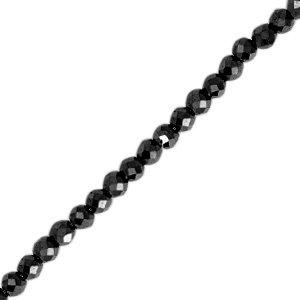 Kralen van hematite facet 2mm Black