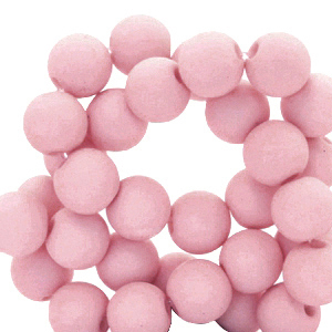 4 mm kralen van acryl matt Sorbet pink