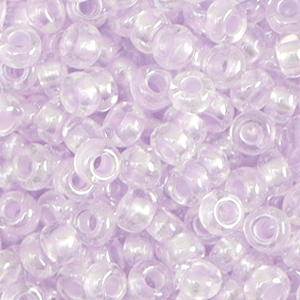 Rocailles Preciosa Ornela 6/0-382PV Pearl pastel lining-lily lavender purple