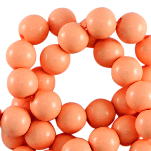 6 mm kralen van acryl shiny Coral orange