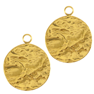 Bedels van Stainless steel Roestvrij staal (RVS) 14mm Goud