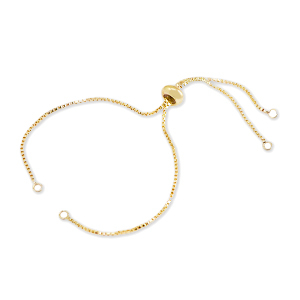Metaal onderdelen DQ semi armband met smart bead stopper Goud (nikkelvrij)