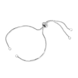 Metaal onderdelen DQ semi armband met smart bead stopper Antiek zilver (nikkelvrij)