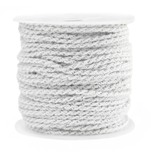 Macram&eacute; twisted draad 1.5mm Silver-white
