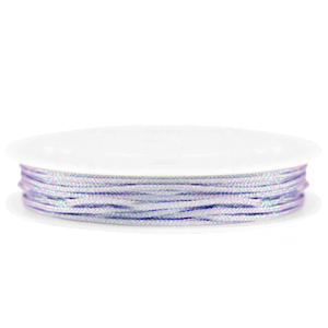 Macram&eacute; gevlochten draad 1mm Lilac purple metallic