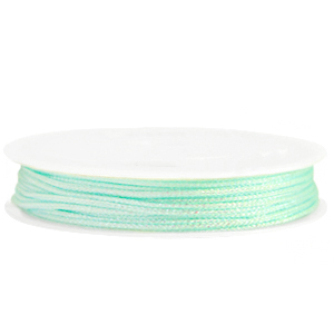 Macram&eacute; gevlochten draad 1mm Neo mint green metallic