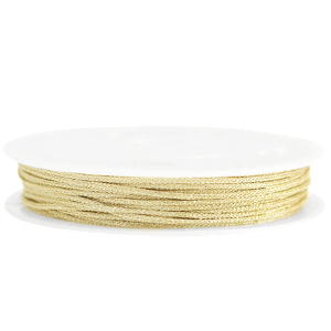Macram&eacute; gevlochten draad 1mm Light gold