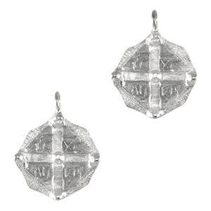 Metaal bedels DQ "ICXC NIKA" Antiek zilver (nikkelvrij)