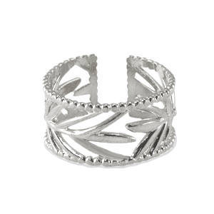 Metaal onderdelen DQ ring leaf Antiek zilver (nikkelvrij)