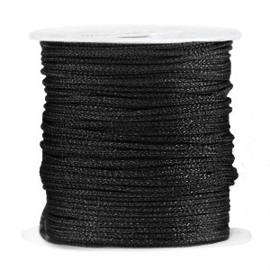 Macram&eacute; gevlochten draad 1mm Black