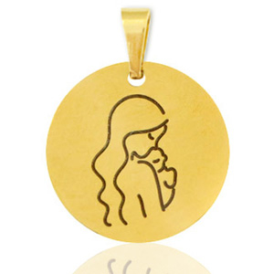 Bedels van Stainless steel Roestvrij staal (RVS) mother Goud