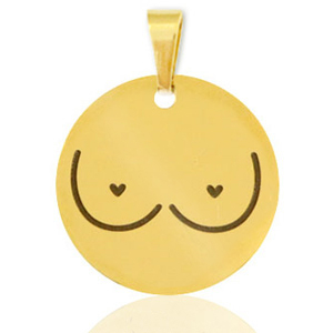 Bedels van Stainless steel Roestvrij staal (RVS) breasts Goud