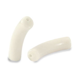 Kralen van acryl tube Off white