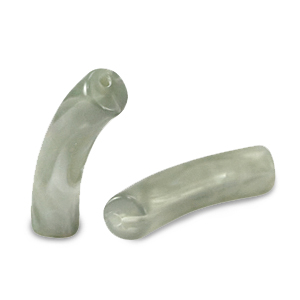 Kralen van acryl tube Marble greige