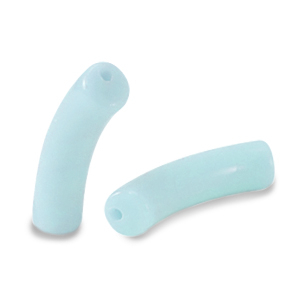 Kralen van acryl tube Light blue