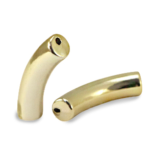 Kralen van acryl tube Gold