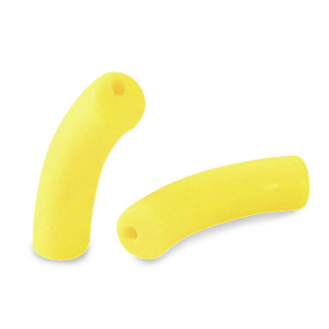 Kralen van acryl tube Blazing yellow