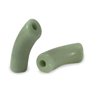 Kralen van acryl tube Vintage olive green
