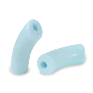 Kralen van acryl tube Light blue