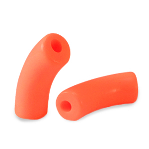 Kralen van acryl tube Fluor orange
