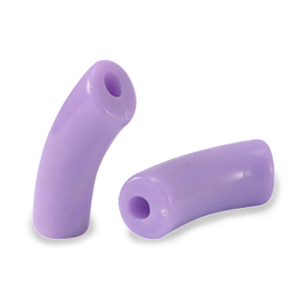 Kralen van acryl tube Sheer lilac