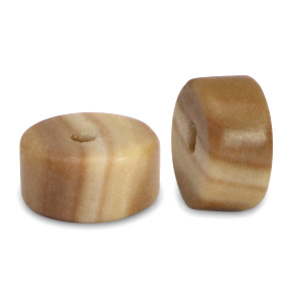 Disc natuursteen kralen calciet 4x2mm Brown