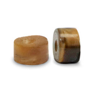 Disc natuursteen kralen tijgeroog 4x2mm Topaz brown