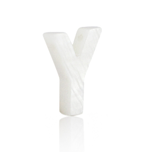 Schelp hanger special letter Y White (natuurlijke kleur)