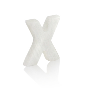 Schelp hanger special letter X White (natuurlijke kleur)