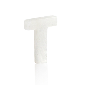 Schelp hanger special letter T White (natuurlijke kleur)