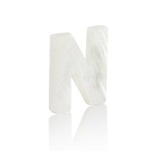 Schelp hanger special letter N White (natuurlijke kleur)