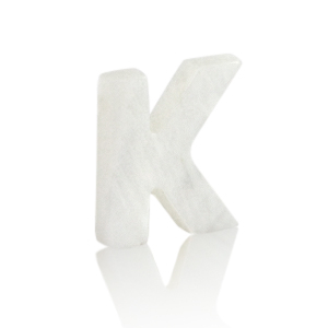 Schelp hanger special letter K White (natuurlijke kleur)