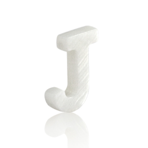 Schelp hanger special letter J White (natuurlijke kleur)