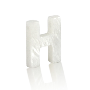Schelp hanger special letter H White (natuurlijke kleur)