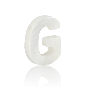 Schelp hanger special letter G White (natuurlijke kleur)