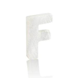 Schelp hanger special letter F White (natuurlijke kleur)
