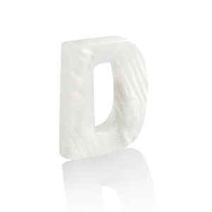 Schelp hanger special letter D White (natuurlijke kleur)