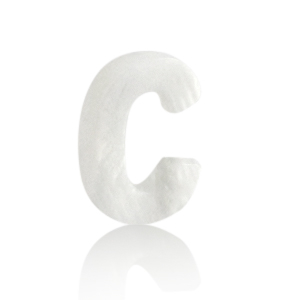 Schelp hanger special letter C White (natuurlijke kleur)
